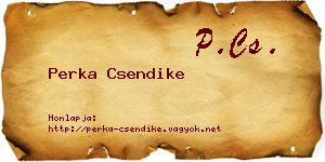 Perka Csendike névjegykártya
